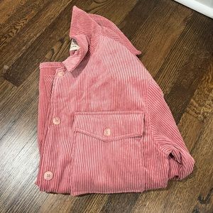 pink ribbed shacket
